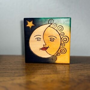 Celestial Wooden Stash Box